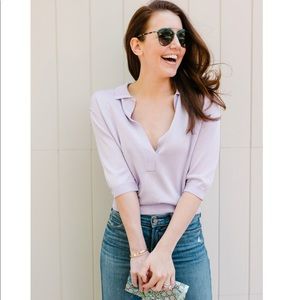 Tibi purple polo XS